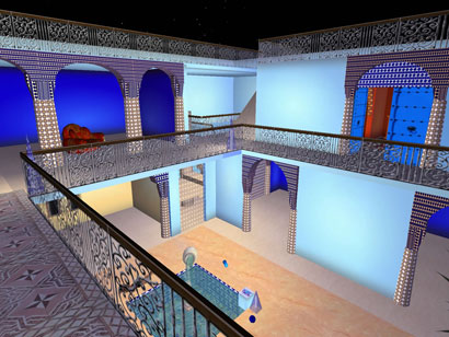 Second Life build from Carpe Diem Design- Inner courtyard of Riad Mekness